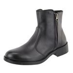 Bota Minimal Couro Cano Curto Fácil Calce Preto