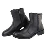Bota Minimal Couro Cano Curto Fácil Calce Preto
