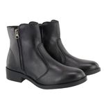 Bota Minimal Couro Cano Curto Fácil Calce Preto