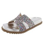Papete Pipa Rasteira Strass Multicolor