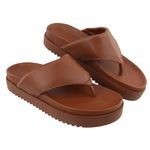 Flatform Búzios Dedo Tira Larga Caramelo