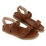 Papete Havaí Rasteira Velcro Caramelo
