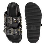 Papete NY Fivelas Apliques Preto