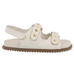 Papete Egito Ajuste Velcro Enfeite OffWhite