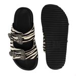 Papete África Slide Fivela Estampa Zebra