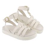 Flatform Tailândia Tiras Enfeite OffWhite