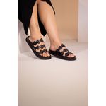 Papete Noronha Slide Casual Tachas Preto