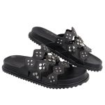 Papete Noronha Slide Casual Tachas Preto