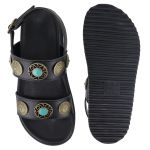 Papete LA Rasteira Boho Enfeite Metal Preto