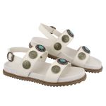 Papete LA Sandália Detalhe Metal Ouro Velho OffWhite
