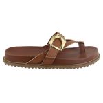 Papete Bora Bora Rasteira Toe Tiras Caramelo
