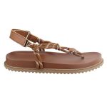 Papete Bel Slide Cordão Velcro Caramelo