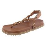 Papete Bel Slide Cordão Velcro Caramelo