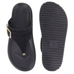 Papete Blu Rasteira Toe Camurça Preto