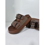 Flatform Bahamas Detalhe Apliques Caramelo