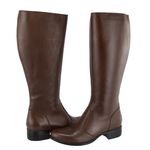 Bota Montaria Canela Cano Longo Couro Chocolate