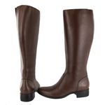 Bota Montaria Canela Cano Longo Couro Chocolate