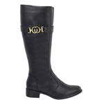 Bota Montaria Gramado Cano Alto Enfeite Bridão Preto