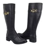 Bota Montaria Gramado Cano Alto Enfeite Bridão Preto