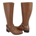 Bota Montaria Kansas Cabresto Fivela Conhaque