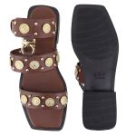 Rasteira Aura Flat Metais Dourado Boho Terra