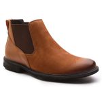 Botina em Couro Masculina Vintage Cromo Oil Cacau 