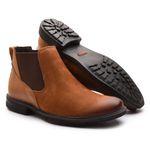 Botina em Couro Masculina Vintage Cromo Oil Cacau 