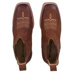Botina Country em Couro Masculina Stone Terracota