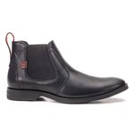 Botina em Couro Masculina Cromo Preto Acetinado Havana 