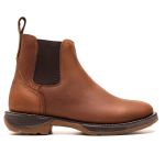 BOTA TEXANA MOD 04 ANATÔMICA COURO RÚSTICO CARAMELO BICO REDONDO