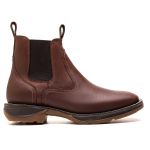 BOTA TEXANA MOD 03 ANATÔMICA COURO RÚSTICO TABACO BICO QUADRADO