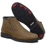 BOTA COMFORT ANATÔMICA ZIPADA COURO NOBUCK TABACO