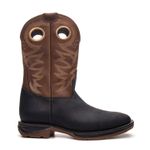 BOTA TEXANA RÚSTICO PRETO/CARAMELO CANO ALTO SOLADO JUMP