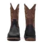 BOTA TEXANA RÚSTICO PRETO/CARAMELO CANO ALTO SOLADO JUMP