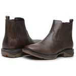 BOTA TEXANA ANATÔMICA COURO LATEGO CAFÉ SOLADO JUMP - (Sem Florão)