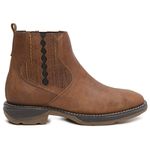 BOTA TEXANA ANATÔMICA COURO RÚSTICO FOSCO CARAMELO BICO QUADRADO