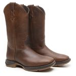 BOTA MASCULINA TEXANA COURO RÚSTICO CELA CANO ALTO (SEM FLORÃO)