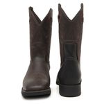 BOTA STRONG BICO QUADRADO RÚSTICO CAFÉ/PRETO/CAFÉ - CANO ELÁSTICO