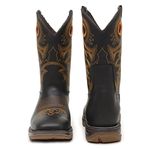 BOTA JUMP BICO QUADRADO RÚSTICO PRETO - CANO ELÁSTICO 