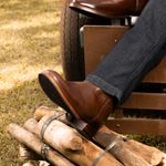 Bota Western Cano longo| Sola de Couro com Antiderrapante - Whisky
