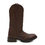 Bota Feminina Texana couro Rustico Tabaco Bordado Country Sola Pré Frezado