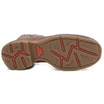 BOTA TEXANA ANATÔMICA COURO RÚSTICO FOSCO CARAMELO BICO REDONDO MODELO 1001