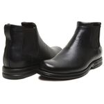 BOTA COMFORT ANATÔMICA COURO FLOATHER PRETO ALMOFADADA