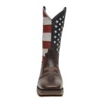 BOTA MASCULINA TEXANA COURO DE CABEÇA BANDEIRA USA