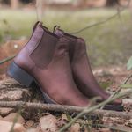 BOTA CANO CURTO STRONG BICO QUADRADO RÚSTICO CAFÉ
