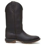 Bota Masculina Texana em Couro Rustico Fosco Café Cano Alto solado Bicomponente Jump 