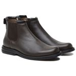 BOTA COMFORT ANATÔMICA COURO FLOATHER CAFÉ ALMOFADADA