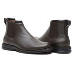 BOTA COMFORT ANATÔMICA COURO FLOATHER CAFÉ ALMOFADADA