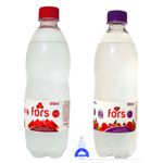 MIX SABORES MELANCIA E LICHIA - 6 unidades: Água c/ Gás Saborizada Melancia 510ml + 6 Unidades: Água c/ Gás Saborizada Lichia 510ml - Fors - Fardo Fechado = 12 unidades