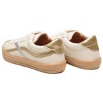 Tênis Feminino Casual Sintético Como Branco e Dourado - Byara